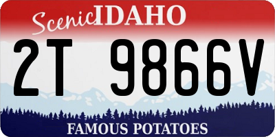 ID license plate 2T9866V