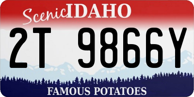 ID license plate 2T9866Y