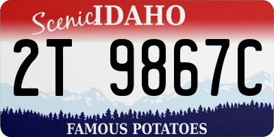 ID license plate 2T9867C