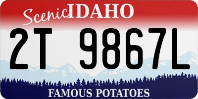 ID license plate 2T9867L