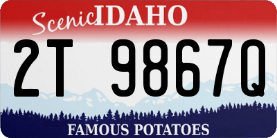 ID license plate 2T9867Q