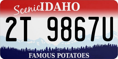 ID license plate 2T9867U