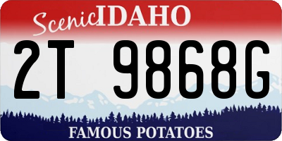 ID license plate 2T9868G