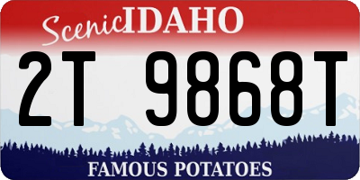 ID license plate 2T9868T