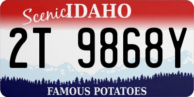 ID license plate 2T9868Y