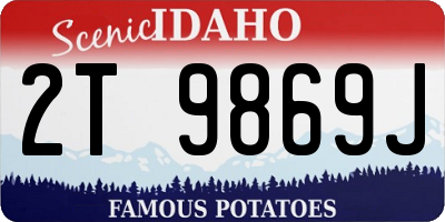 ID license plate 2T9869J