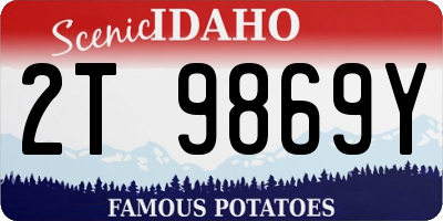 ID license plate 2T9869Y