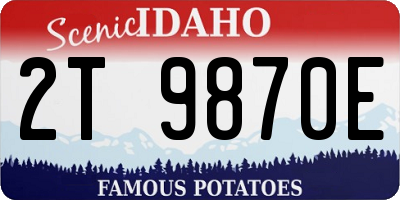 ID license plate 2T9870E