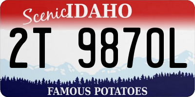 ID license plate 2T9870L