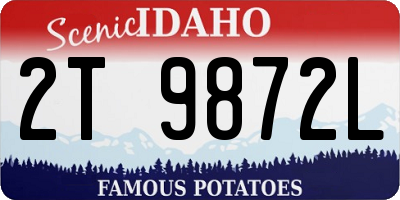 ID license plate 2T9872L