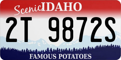 ID license plate 2T9872S