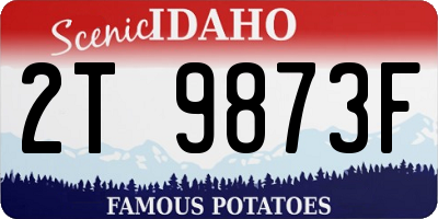 ID license plate 2T9873F