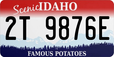 ID license plate 2T9876E