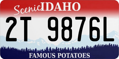 ID license plate 2T9876L