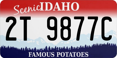 ID license plate 2T9877C