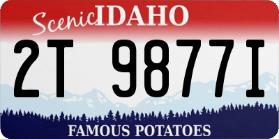 ID license plate 2T9877I