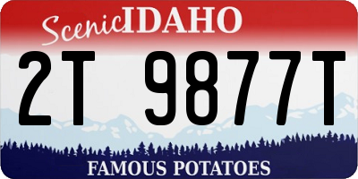 ID license plate 2T9877T