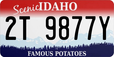 ID license plate 2T9877Y