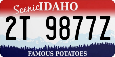 ID license plate 2T9877Z