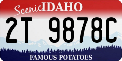 ID license plate 2T9878C