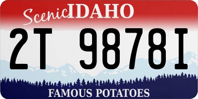 ID license plate 2T9878I