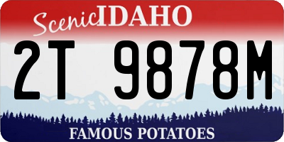 ID license plate 2T9878M