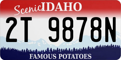 ID license plate 2T9878N