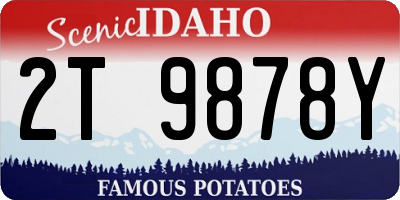 ID license plate 2T9878Y