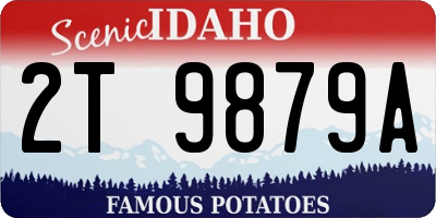 ID license plate 2T9879A