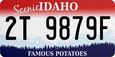 ID license plate 2T9879F