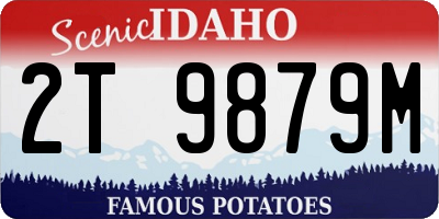 ID license plate 2T9879M