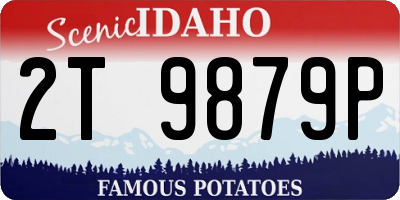 ID license plate 2T9879P