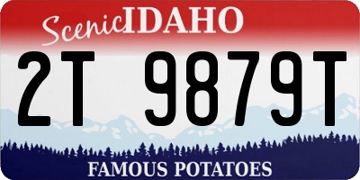 ID license plate 2T9879T