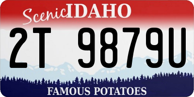 ID license plate 2T9879U