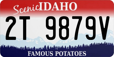 ID license plate 2T9879V