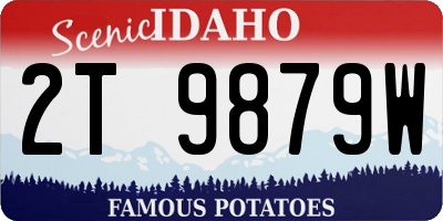 ID license plate 2T9879W