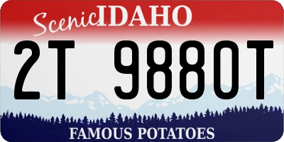 ID license plate 2T9880T