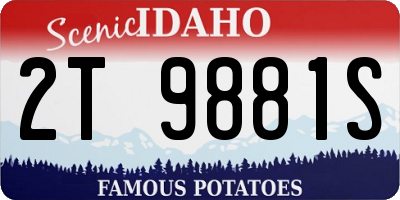 ID license plate 2T9881S