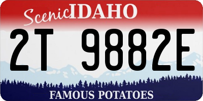 ID license plate 2T9882E