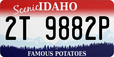 ID license plate 2T9882P