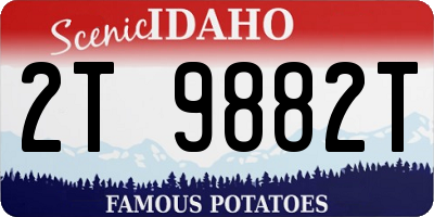 ID license plate 2T9882T