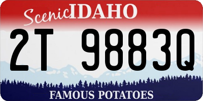 ID license plate 2T9883Q