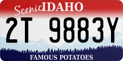 ID license plate 2T9883Y