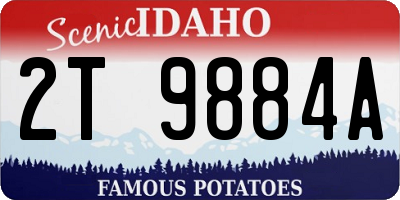 ID license plate 2T9884A