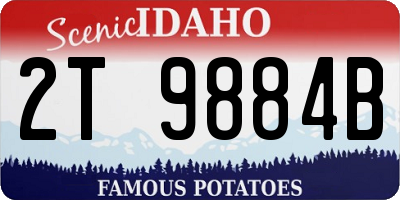 ID license plate 2T9884B