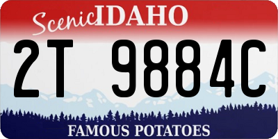 ID license plate 2T9884C