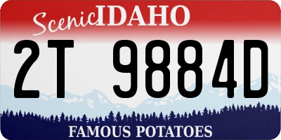 ID license plate 2T9884D