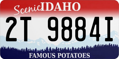 ID license plate 2T9884I