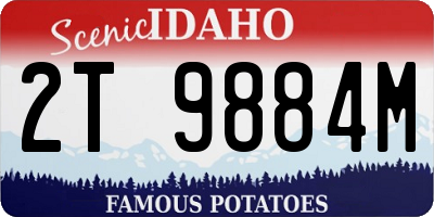 ID license plate 2T9884M