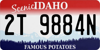 ID license plate 2T9884N